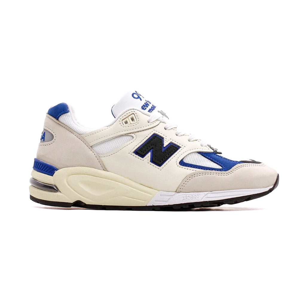 NEW BALANCE M990WB2 TEDDY SANTIS WHITE BLUE MEN MADE IN USA NEW BALANCE M990WB2 TEDDY SANTIS WHITE BLUE MEN MADE IN USA