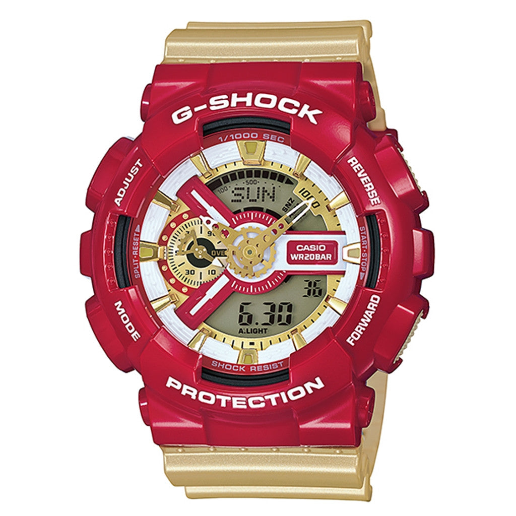 CASIO G-SHOCK GA-110CS-4A RED/GOLD – Poopoo online store