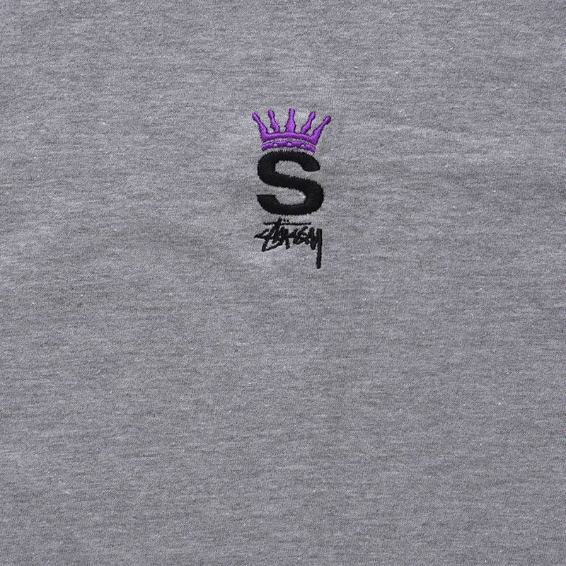 STUSSY CROWN ROYAL TEE GREY HEATHER 1904183