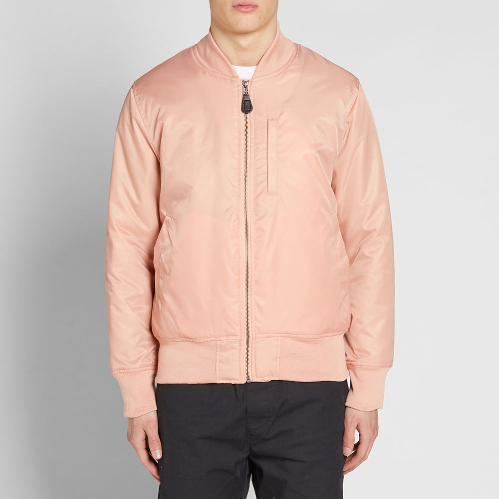STUSSY FLIGHT SATIN BOMBER JACKET PEACH 115329 – Poopoo