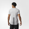 ADIDAS ATHLETICS ESSENTIALS DROPTAIL 3-STRIPES TEE GREY BQ1544