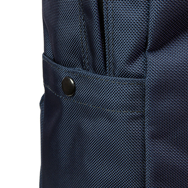 DRIFTER SQUARE PACK BACKPACK- NAVY X BLACK LEATHER - CITY LINE MADE IN USA