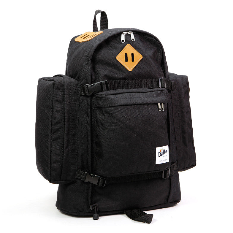 DRIFTER TRAIL PACK BACKPACK - BLACK 1000 DENIER CLORDURA MADE IN USA