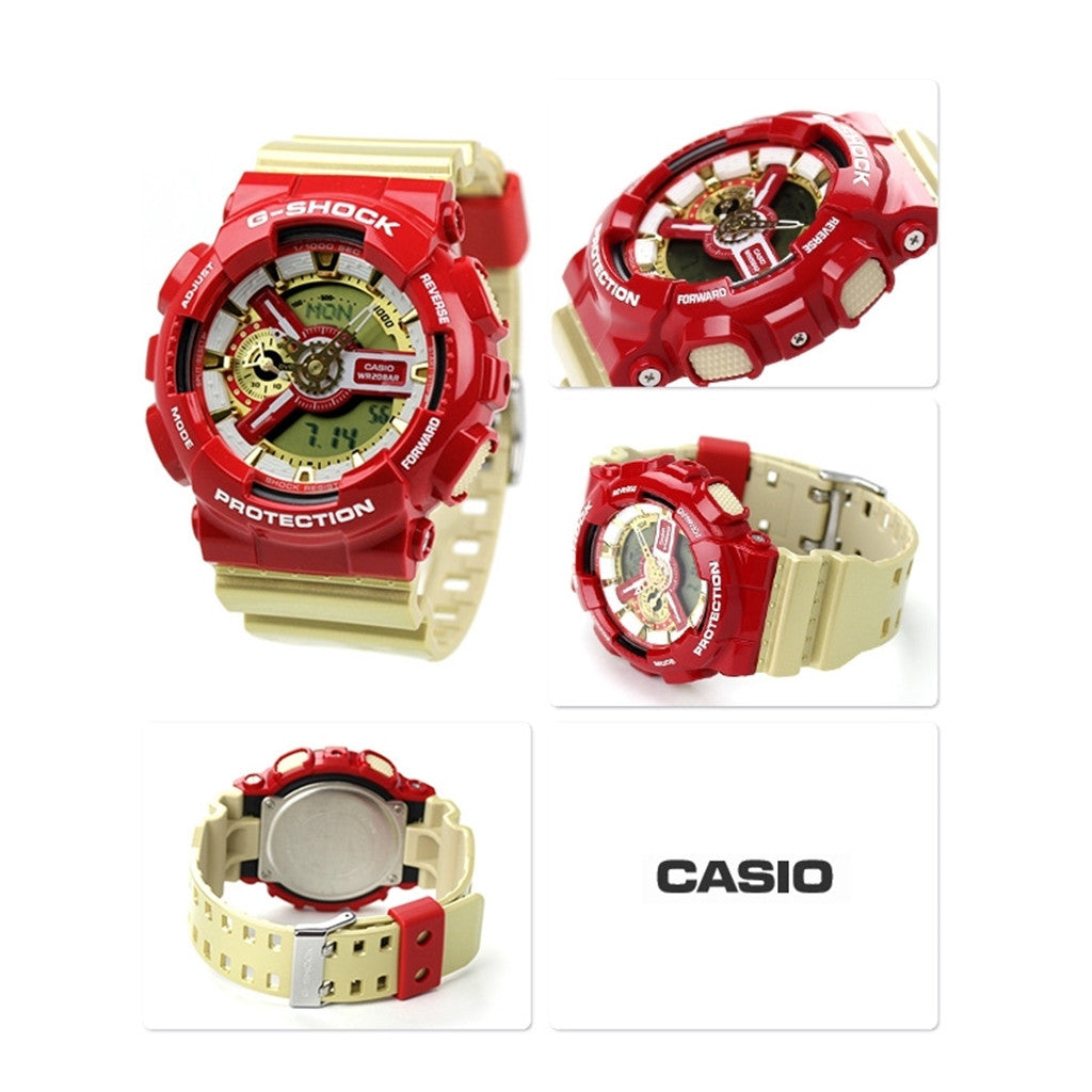 CASIO G-SHOCK GA-110CS-4A RED/GOLD – Poopoo online store