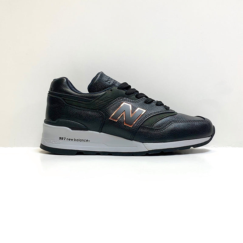Leather New Balance 997 Grey Black H0924 Sneaker Donna NEW BALANCE