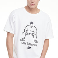 NEW BALANCE MEN GRAPH STANCE TEE WHITE MT03520-WT